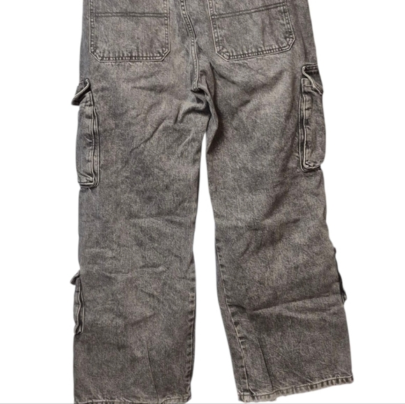 Garage Denim Women's Gray Cargo Jeans Wide Leg Size 13 31Casual Y2K - Picture 7 of 16